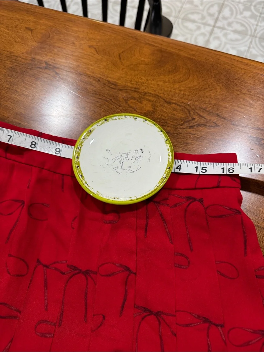 J CREW COLLECTION S 8 CHIFFON RED/BLACK SKIRT